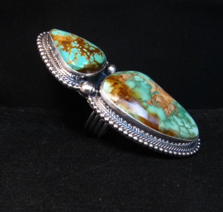 Image 1 of Huge Navajo Royston Turquoise Silver Ring by Randy Boyd sz6