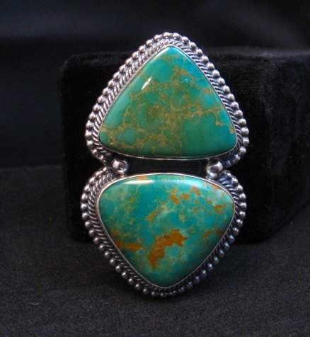 Image 0 of Massive Navajo Pilot Mountain Turquoise Silver Ring, Randy Boyd sz7-1/2