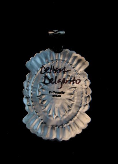 Image 4 of Huge Delbert Delgarito Special Kingman Turquoise Pendant