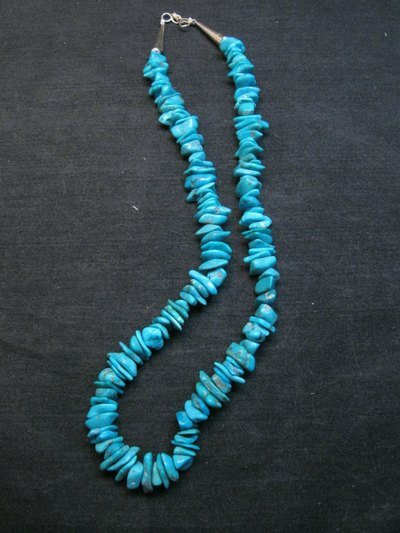 Image 4 of Turquoise Nugget Necklace, Louise Joe, Navajo 18-inches