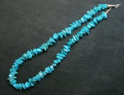 Turquoise Nugget Necklace, Louise Joe, Navajo 18-inches