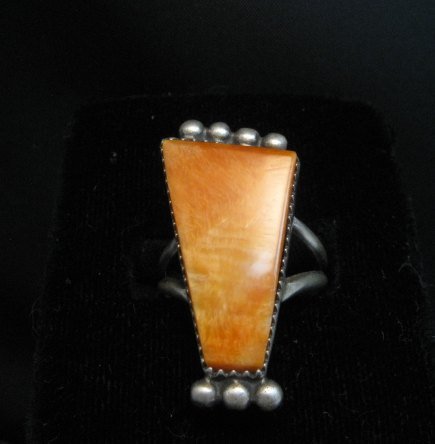 Image 0 of Navajo Native American Spiny Oyster Ring Selena Warner sz8-1/2