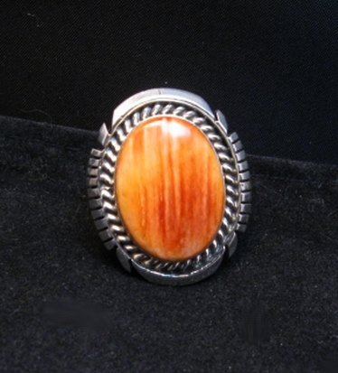 Image 0 of Native American Navajo Spiny Oyster S/S Ring, Alfred Martinez sz7-1/2