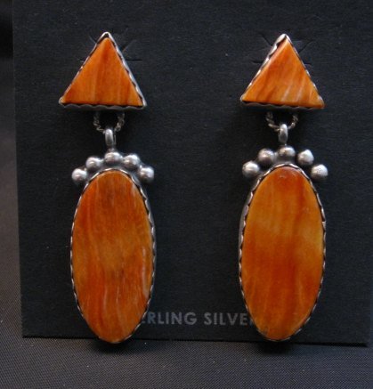 Image 0 of Navajo American Navajo Spiny Oyster Earrings, Selena Warner