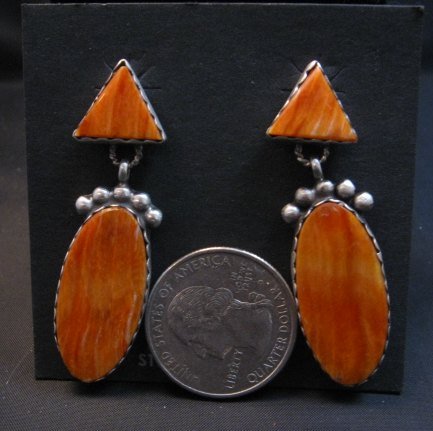 Image 1 of Navajo American Navajo Spiny Oyster Earrings, Selena Warner