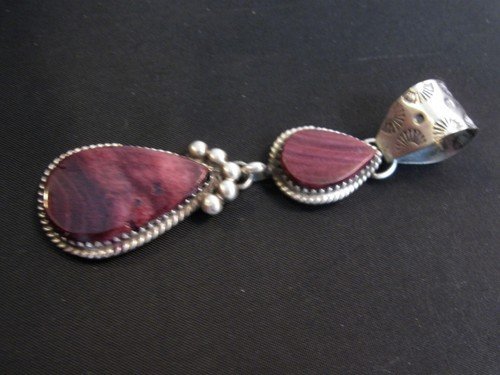 Image 1 of Navajo Double Purple Spiny Oyster Pendant, Selena Warner