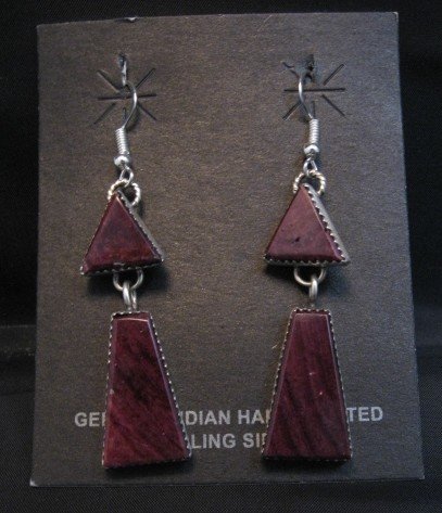 Image 0 of 2-pc Navajo Purple Spiny Oyster Dangle Earrings, Selena Warner