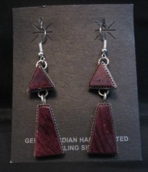 2-pc Navajo Purple Spiny Oyster Dangle Earrings, Selena Warner