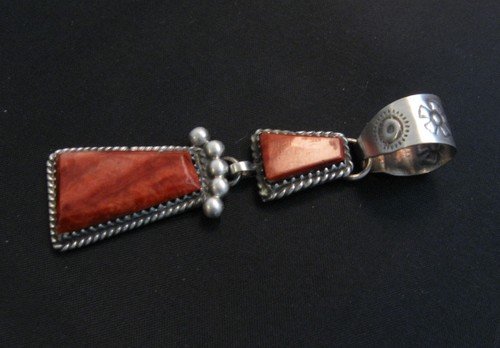 Image 2 of Navajo Double Red Spiny Oyster Pendant, Selena Warner
