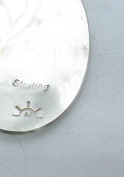 Image 2 of Hopi Sterling Silver Overlay Earrings, Ambrose Namoki