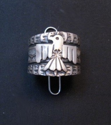 Image 0 of Sunshine Reeves ~ Navajo ~ Stamped Sterling Silver Thunderbird Ring sz9-3/4