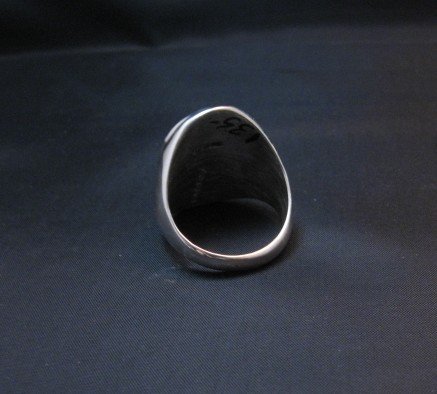 Image 2 of Bigger Native American Sterling Silver Bear Ring sz10-1/2