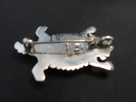 Image 3 of Robbie Manuelito Navajo Silver Horned Toad Pin Pendant