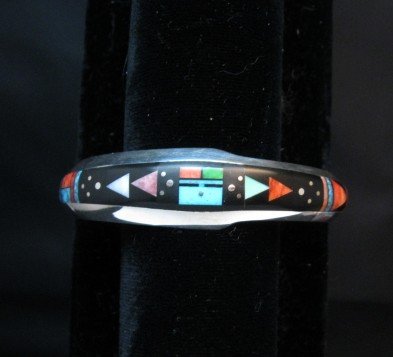Image 0 of Jim Harrison Navajo Native American Inlaid Multistone Bracelet, 6-1/16