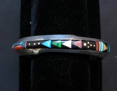 Image 0 of Jim Harrison Navajo Native American Multigem Inlay Bracelet, 5-7/8
