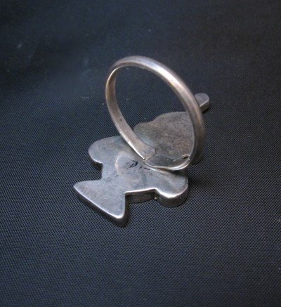 Image 2 of Vintage Zuni Multi-Stone Inlay Figurative Ring sz7-1/2