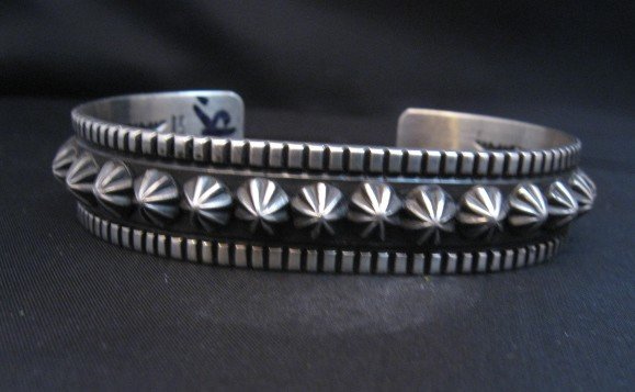 Image 0 of Navajo Star Burst Sterling Cuff Bracelet, Happy Piasso