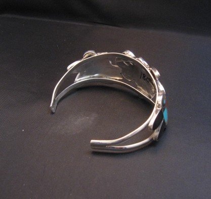 Image 2 of Ella Gia ~ Zuni ~ Inlaid Hummingbird Silver Bracelet 
