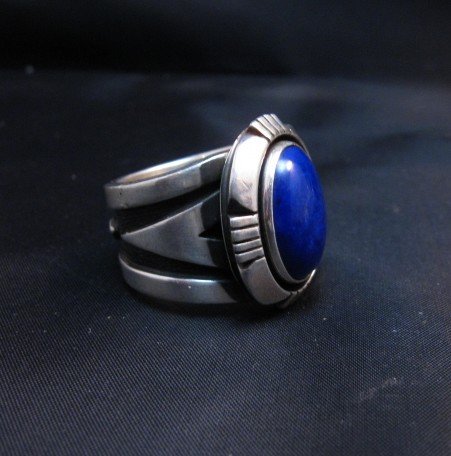 Image 1 of Cooper Willie Navajo Lapis Lazuli Ring Sz7-1/2