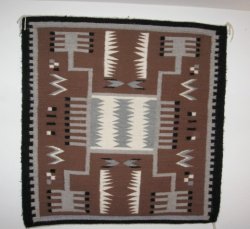 Authentic Navajo Wool Rug - 36X 36 - Weaver Louise Kaye