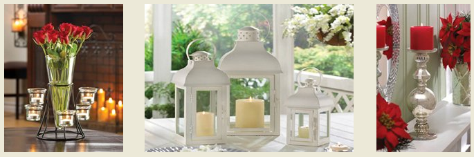 Candle Holders, Lanterns, Vases