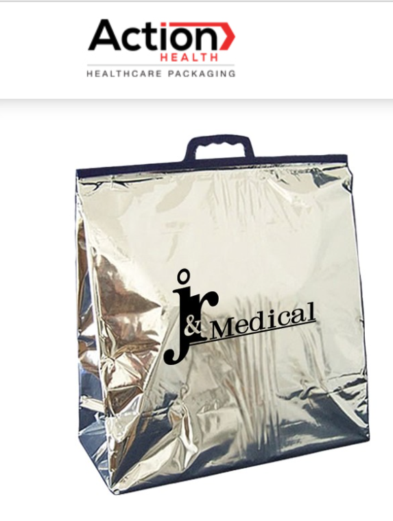 Foil Handle Bags One Case Of 10 13W X 14H X 7.5D By Action Health.