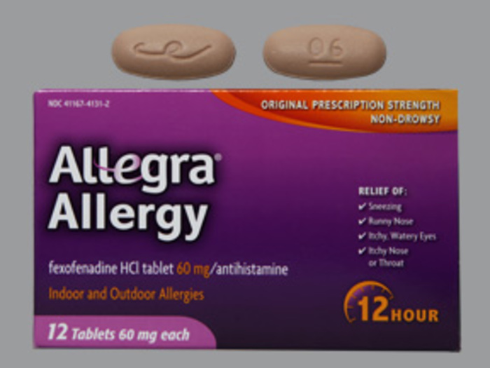 Allegra OTC 12HR 60 mg Tablet 12HR 60 mg 12 By Chattem Drug & Chem Co USA 