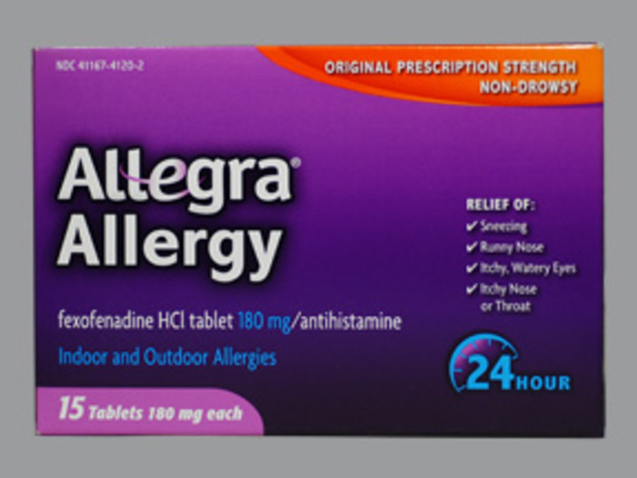 Allegra OTC 24Hr 180mg Tablet 15 Count Case of 24 Cht By Chattem D