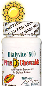 Case of 12-Dialyvite 800 Plus D Chewable 90 Count Hillestad Pharm