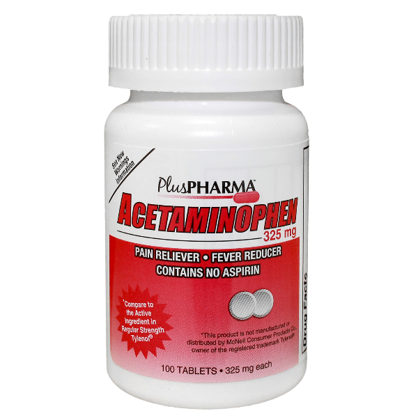 Acetaminophen 325 mg Tab 100 Generic Tylenol By Plus Pharma (Gemini) 