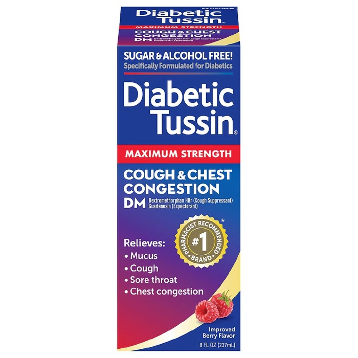 Diabetic Tussin DM Max Strength 200-10Mg/5 Liquid 8 oz By Medtech