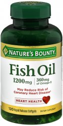 Fish Oil 1200mg Sgc 120 Count Nat Bounty