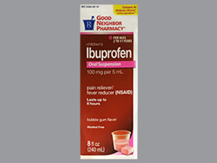 GNP Ibuprofen Child Bgum Suspension 8 oz By Perrigo-GNP USA 