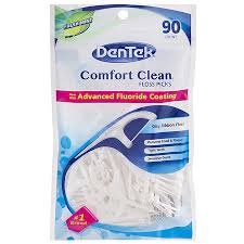 Dentek Comfort Clean Silk Floss Picks Cool Mint - 90 Count