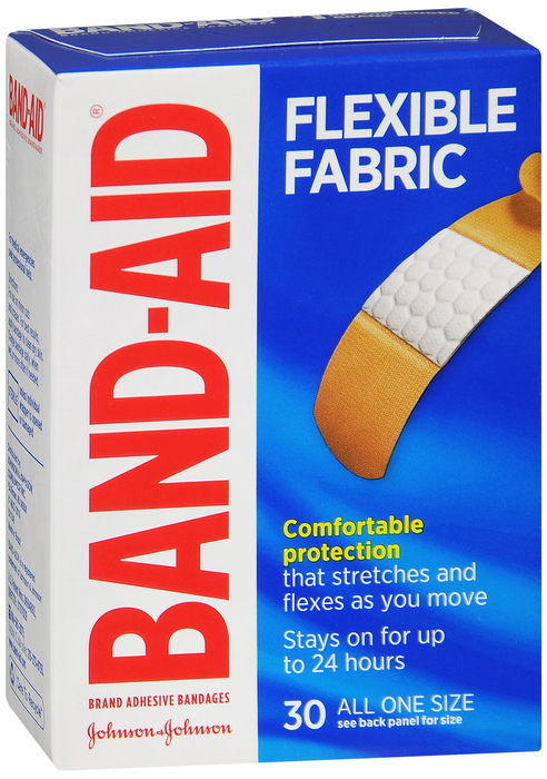 Band Aid Flexible Fabric 1Sz 30 Count 3/4 inch x 3 inch