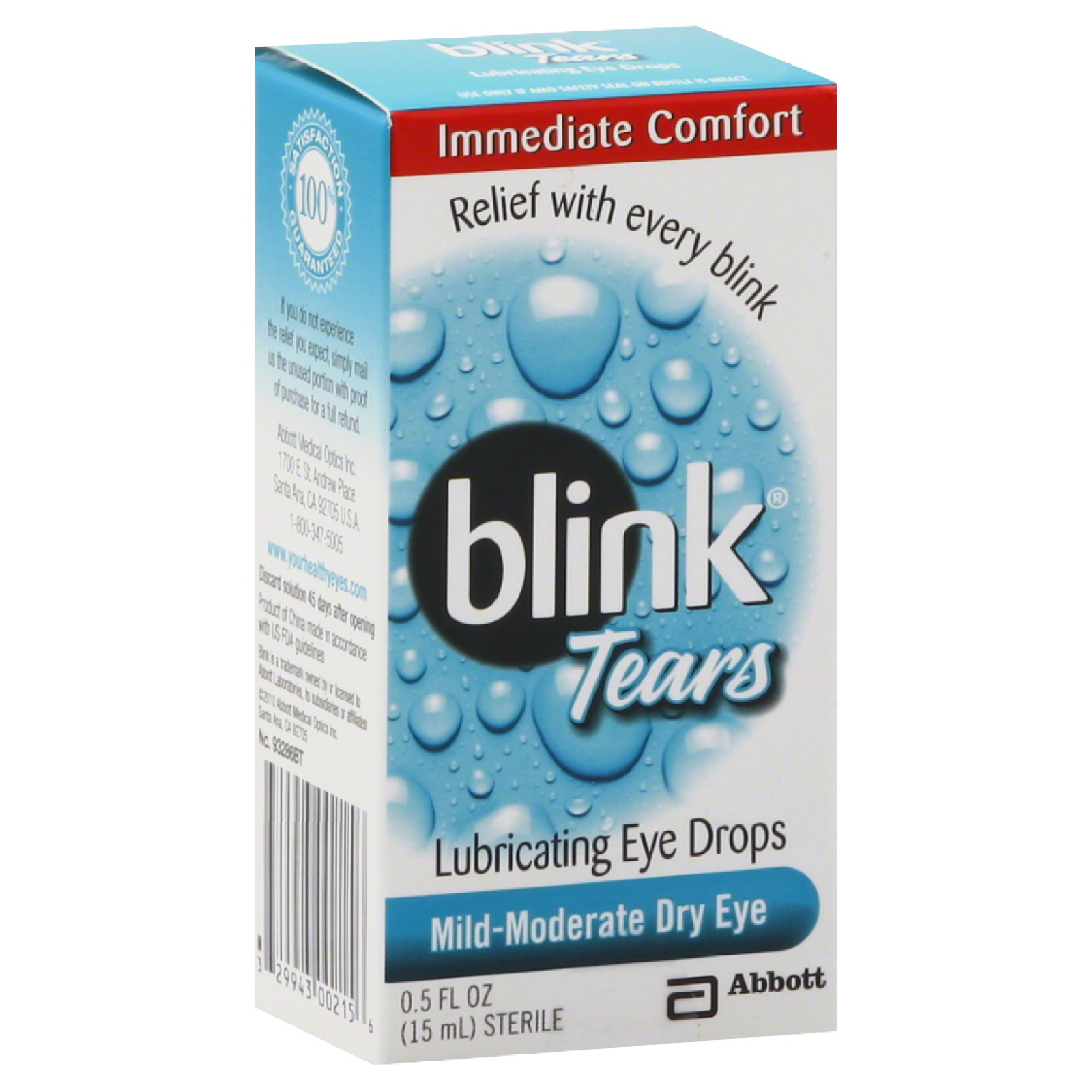 Blink Tears Lubricating Eye Drops 15ml by Busch & Lomb 