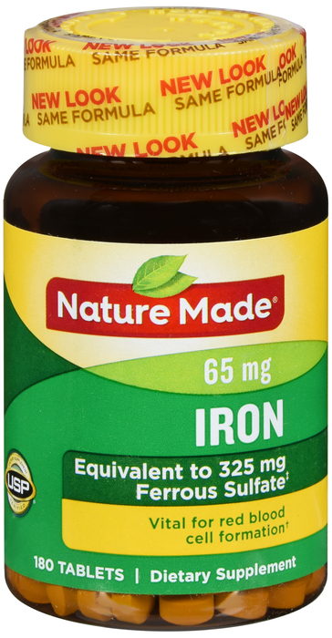 Nature Made Iron 65MG Tabs 180ct by Pharmavite