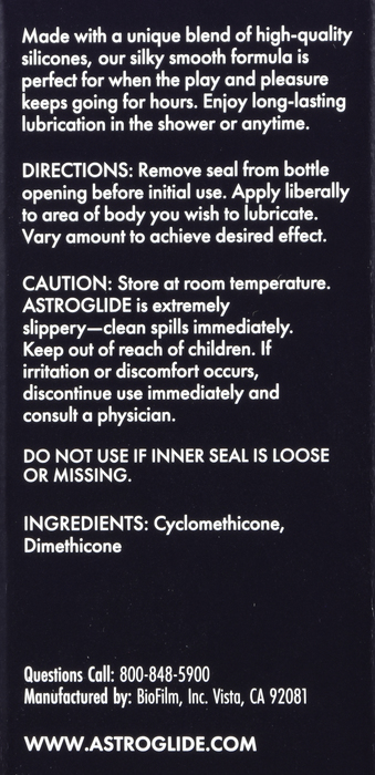 '.Astroglide X Silicone 2.5 Oz.'
