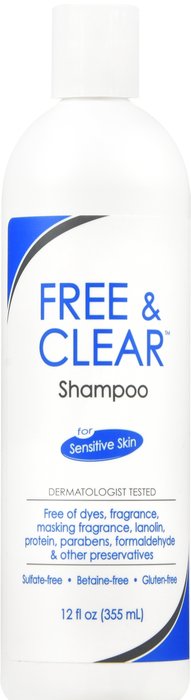Case of 12-Free & Clear Shampoo 12 oz 