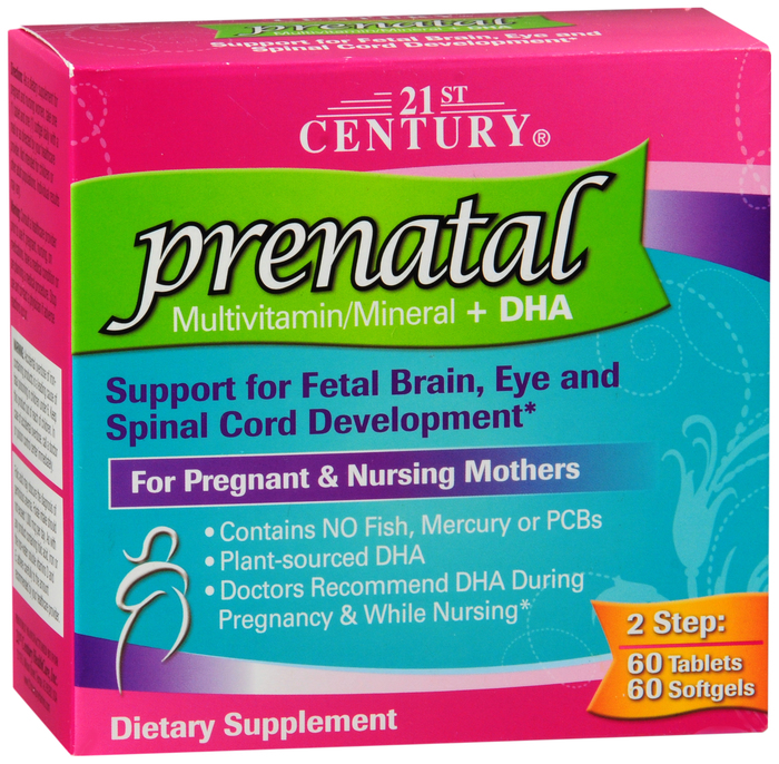 Natal Vits Dha+ Multi Capsule 120 By 21st Century USA 