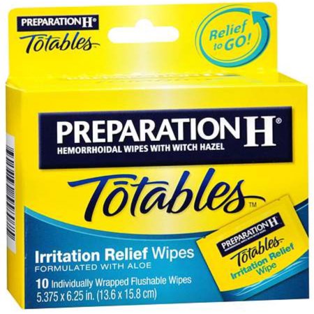 Case of 12-Preparation H Wipe Portable 10Ct by Pfizer