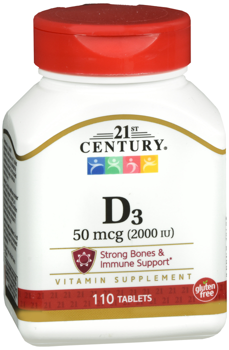 21st Century Vitamin D 2000 IU Tablet 110 Count By 21st Century Nu