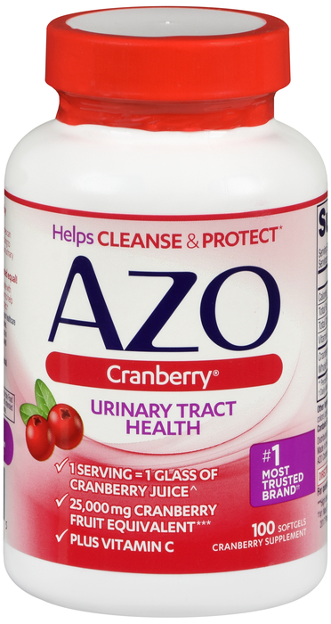 AZO Maximum Strength Urinary Tract Health Cranberry Softgels 100ct