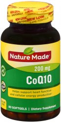 COQ10 200mg Softgel 80 Count Nature Made By Pharmavite Pharm Corp