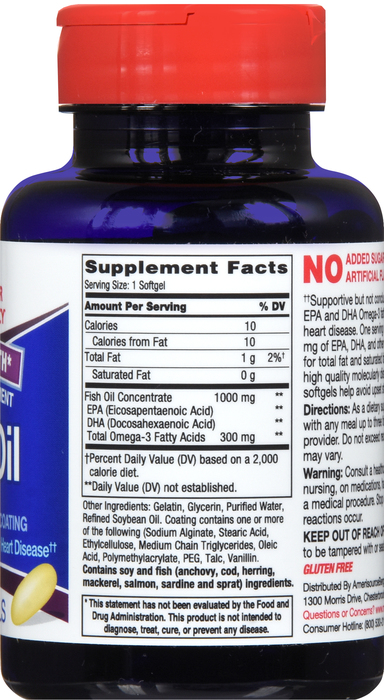GNP Fish Oil 300-1000mg Cap 60 omega-3/dha/epa/fish