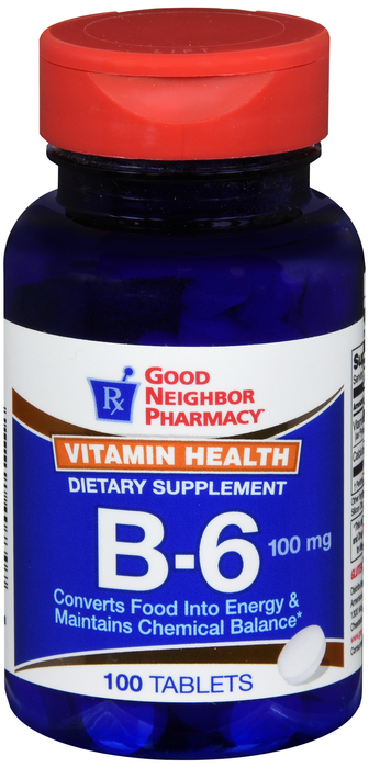 GNP Vit B-6 100 mg Tab 100 By GNP Items USA 