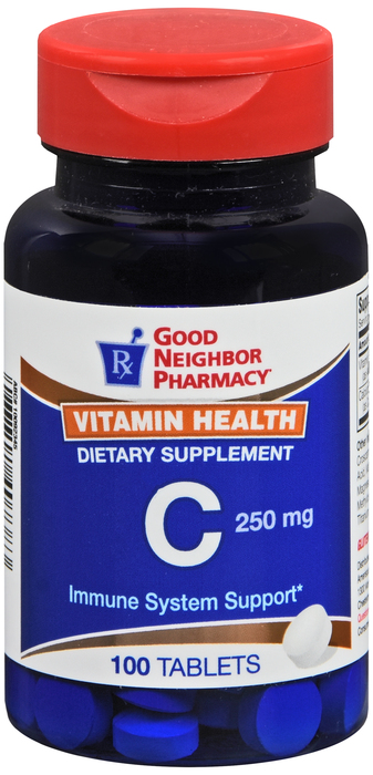 Pack of 12-Good Neighbor Pharmacy Vitamin C 250mg with Calcium Tablets 100ct
