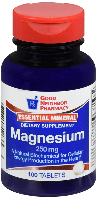 Case of 12-Good Neighbor Pharmacy Magnesium 250mg Tablets 100ct