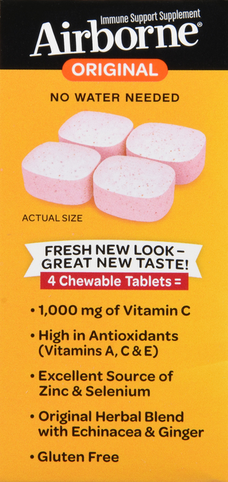 Airborne Crafted Blend Vitamin C Very Berry Chewable Tablet By Reckitt Benckiser