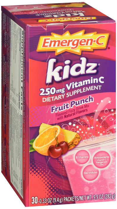 Emergen-C Kidz Vitamin C Fizzy Drink Fruit  - 30 Packets